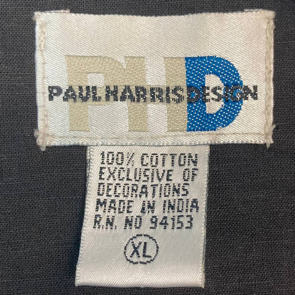 Vintage 90s Paul Harris Design Quilted Applique Americana Trees Hearts Size XL - Picture 5 of 12